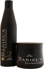 DANIELS מארז שמפו + מסכה שיאה וארגן לשיער ללא מלחים- דניאלס DANIEL`S