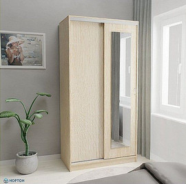 WOODY ארון הזזה 2 דלתות ברוחב 100 דגם Ethel אלון