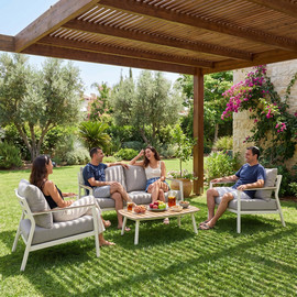 Australia Garden מערכת ישיבה אלומיניום מוקה Albany אולבני