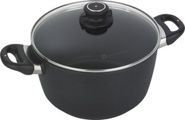 Swiss Diamond סיר גבוה 24 ס"מ 5.2 ליטר nonstick אינדוקציה מחוזק בגבישי יהלומים תוצרת Swiss Diamond
