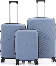 Swiss Voyager סט מזוודות קשיחות בלתי שבירות 3 יח' Swiss Voyager New York 28/24/20 בצבע ג'ינס