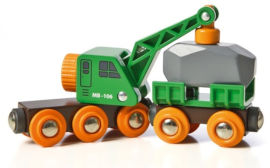 Brio קרון מנוף מגנטי + קרון עם משא