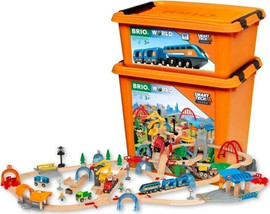 Brio מסלול רכבת עם מנהרה 91 חלקים (עם מערכת קול חכמה) 33977 - Brio