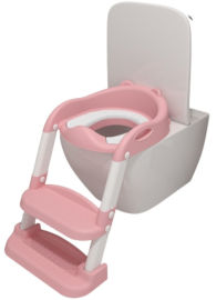 BABY Queenix ישבנון Koala מרופד לפעוט עם מונע החלקה, 2 מדרגות וידיות אחיזה - ורוד