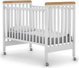 BABY Queenix מיטה לתינוק דגם הראל צבע לבן בשילוב עץ