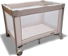 BABY Queenix לול קמפינג / מיטה ניידת טופז QUICK FOLD לתינוק עם קיפול ופתיחה ביד אחת - שמנת