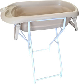 BABY Queenix אמבטיה סיליקון מתקפלת לתינוק + סטנד