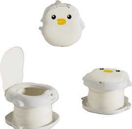 BABY Queenix סיר גמילה מתקפל ונייד לנשיאה דגם פינגווין