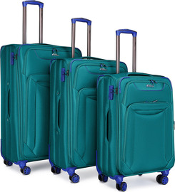 Camel Mountain Camel Mountain® Titan סט 3 – ערכת המזוודות האידיאלית לחופשות ונסיעות - טורקיז גל