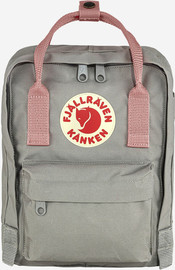 KANKEN Fjallraven Kanken Mini - תיק גב קאן קן קלאסי מיני בצבע אפור/ורוד