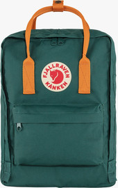 KANKEN Fjallraven Kanken Mini -תיק גב קאן קן קלאסי מיני בצבע ירוק ארקטיק/כתום