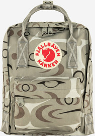KANKEN Fjallraven Kanken Art Mini -תיק גב קנקן מיני בהדפס אומנותי בצבע חאקי בהדפס מיוחד