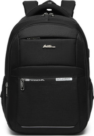 Camel Mountain תיק גב Rocco™ Pro למחשב 15.6 אינץ' עם יציאת USB - שחור