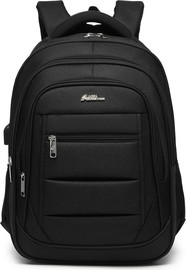 Camel Mountain תיק גב Roxy™ למחשב 15.6 אינץ' עמיד במים עם USB - שחור