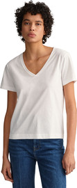 GANT טי שירט Gant לנשים דגם Original V-Neck