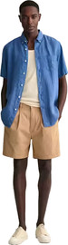 GANT חולצה מכופתרת פשתן שרוול קצר Gant גזרת Regular Fit