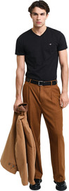 GANT טי שירט Gant לגברים צווארון וי גזרת Slim Fit