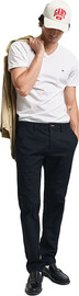 GANT טי שירט Gant לגברים צווארון וי גזרת Slim Fit