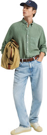 GANT חולצה מכופתרת מפשתן Gant לגברים גזרת Slim Fit