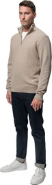 GANT סווטשרט חצי רוכסן Gant לגברים דגם Micro Textured