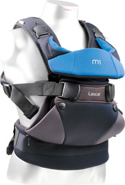 Lascal מנשא לתינוק עם 3 תנוחות נשיאה M1 צבע שחור/כחול