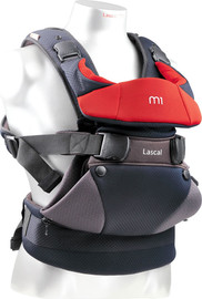Lascal מנשא לתינוק עם 3 תנוחות נשיאה M1 צבע שחור/אדום