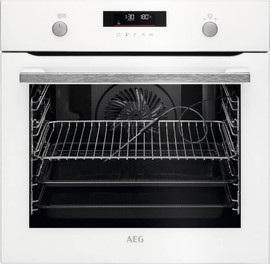 AEG תנור בנוי פירוליטי - 71 ליטר AEG א.א.ג. BPE255636W StramBake Pyroluxe Plus לבן