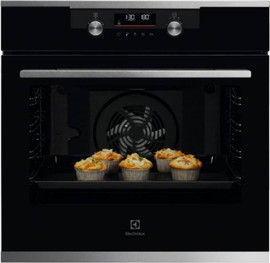 Electrolux תנור בנוי פירוליטי 72 ליטר Electrolux EOP5322X EvenCooking זכוכית שחורה נירו' | איטליה