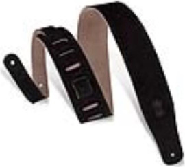 LEVY'S רצועה לגיטרה "2.5 שחורה MS26-BLK With Suede Backing