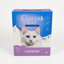 Joybox קלבר קט Clever Cat חול לחתולים מתגבש בניחוח לבנדר מרענן בתוספת פחם פעיל – 6 ליטר