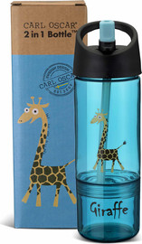 קארל אוסקר טו אין וואן – בקבוק שתיה לילדים Turquoise-Giraffe