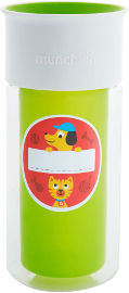 Munchkin כוס "הפלא" 360 מבודד קור עם מדבקות אישיות- 266 מ"ל ירוק - מנצ'קין 17407