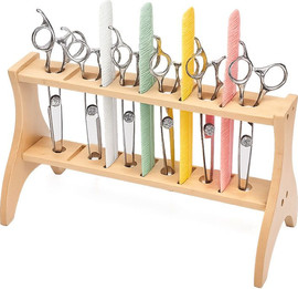 BarberPRO מעמד עץ למספריים ומסרקים - 11 מקומות BarberPRO BP3926