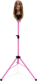 BarberPRO חצובה לראש בובה Tripod for Mannequin Head - BarberPro C102 - Pink