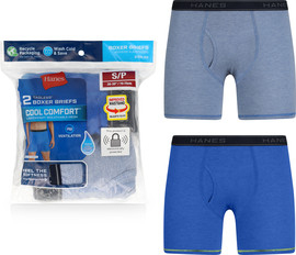 HANES מארז 2 תחתוני בוקסר לגבר Hanes Cool Comfort מבד רשת נושם