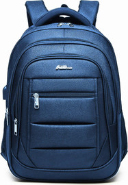 Camel Mountain תיק גב Roxy™ למחשב 15.6 אינץ' עמיד במים עם USB - כחול