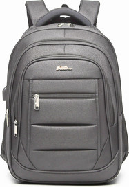 Camel Mountain תיק גב Roxy™ למחשב 15.6 אינץ' עמיד במים עם USB - אפור