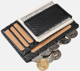 Camel Mountain ארנק Clip™ Slim עם תפס מגנטי והגנת RFID - שחור-קרבון