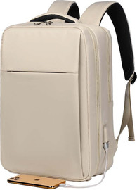 Camel Mountain תיק גב FlexVoy Edge למחשב 13-16 אינץ' עם יציאת USB מבית כאמל מאונטין - בז (15, 15.6, 16) אינץ