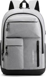 Camel Mountain תיק גב Ochocinco Pro 25L למחשב 15.6 אינץ' עם יציאת USB מבית כאמל מאונטין - אפור בהיר