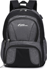 Camel Mountain תיק גב Himalaya 32L למחשב 16 אינץ' עם יציאת USB מבית כאמל מאונטין - שחור/אפור