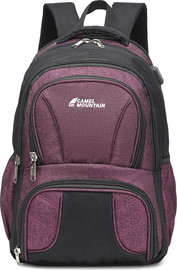 Camel Mountain תיק גב Himalaya 32L למחשב 16 אינץ' עם יציאת USB מבית כאמל מאונטין - שחור/סגול