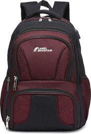 Camel Mountain תיק גב Himalaya 32L למחשב 16 אינץ' עם יציאת USB מבית כאמל מאונטין - שחור/אדום