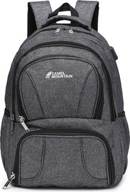 Camel Mountain תיק גב Himalaya 32L למחשב 16 אינץ' עם יציאת USB מבית כאמל מאונטין - אפור