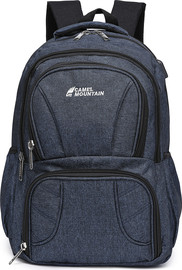 Camel Mountain תיק גב Himalaya 32L למחשב 16 אינץ' עם יציאת USB מבית כאמל מאונטין - כחול כהה