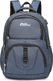 Camel Mountain תיק גב Peak 33L למחשב 16 אינץ' עם יציאת USB מבית כאמל מאונטין - כחול כהה