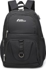 Camel Mountain תיק גב Peak 33L למחשב 16 אינץ' עם יציאת USB מבית כאמל מאונטין - שחור