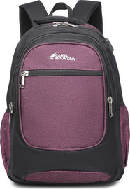 Camel Mountain תיק גב Everest 35L למחשב 16 אינץ' עם יציאת USB מבית כאמל מאונטין - שחור/סגול