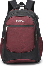 Camel Mountain תיק גב Everest 35L למחשב 16 אינץ' עם יציאת USB מבית כאמל מאונטין - שחור/אדום