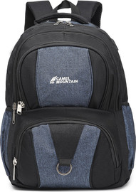 Camel Mountain תיק גב Orogeny™ 35L למחשב 16 אינץ' עם USB - שחור/כחול כהה